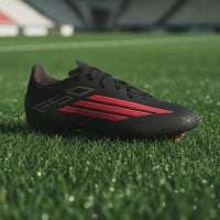 adidas F50 League Iron Stud Football Boots (SG) Black Red Dark Grey