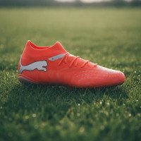 PUMA Future 9 Match Grass/Artificial Grass Football Boots (MG) Bright Red Silver Black