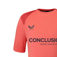 Castore FC Utrecht Trainingsshirt 2026-2027 Lichtrood Donkerrood