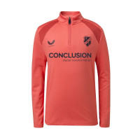 Castore FC Utrecht Trainingstrui 1/4-Zip 2026-2027 Lichtrood Donkerrood