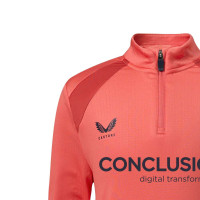 Castore FC Utrecht Trainingstrui 1/4-Zip 2026-2027 Lichtrood Donkerrood