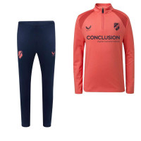 Castore FC Utrecht Trainingspak 1/4-Zip 2026-2027 Lichtrood Donkerblauw
