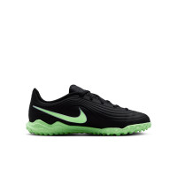 Nike Tiempo Maestro Club Turf Voetbalschoenen (TF) Kids Zwart Felgroen Zilvergrijs
