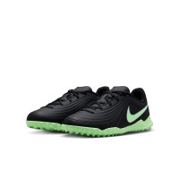 Nike Tiempo Maestro Club Turf Voetbalschoenen (TF) Kids Zwart Felgroen Zilvergrijs