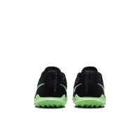 Nike Tiempo Maestro Club Turf Voetbalschoenen (TF) Kids Zwart Felgroen Zilvergrijs