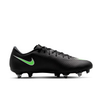 Nike Mercurial Vapor 17 Academy Iron Stud Football Boots (SG) Anti-Clog Black Bright Green Silver Grey