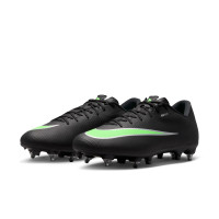 Nike Mercurial Vapor 17 Academy Iron Stud Football Boots (SG) Anti-Clog Black Bright Green Silver Grey