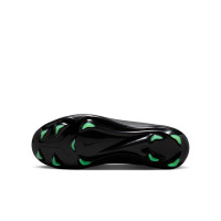 Nike Mercurial Vapor 17 Pro Gras Voetbalschoenen (FG) Kids Zwart Felgroen Zilvergrijs