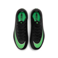 Nike Mercurial Vapor 17 Pro Gras Voetbalschoenen (FG) Kids Zwart Felgroen Zilvergrijs