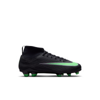 Nike Mercurial Superfly 11 Club Gras / Kunstgras Voetbalschoenen (MG) Peuters/Kleuters Zwart Felgroen Zilvergrijs