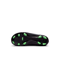 Nike Mercurial Superfly 11 Club Gras / Kunstgras Voetbalschoenen (MG) Peuters/Kleuters Zwart Felgroen Zilvergrijs