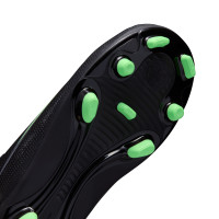 Nike Mercurial Superfly 11 Club Gras / Kunstgras Voetbalschoenen (MG) Peuters/Kleuters Zwart Felgroen Zilvergrijs