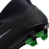 Nike Mercurial Superfly 11 Club Gras / Kunstgras Voetbalschoenen (MG) Peuters/Kleuters Zwart Felgroen Zilvergrijs
