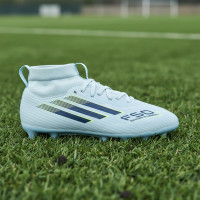 adidas F50 Sparkfusion League Gras / Kunstgras Voetbalschoenen (MG) Kids Lichtblauw Donkerblauw Neongeel