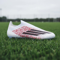 adidas F50 Lamine Yamal Elite Veterloze Gras Voetbalschoenen (FG) Wit Felrood Zwart