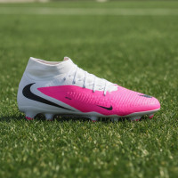Nike Phantom 6 High Academy Grass/Artificial Grass Football Boots (MG) White Hot Pink Black