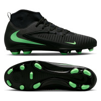 Nike Phantom 6 High Club Gras / Kunstgras Voetbalschoenen (MG) Zwart Felgroen