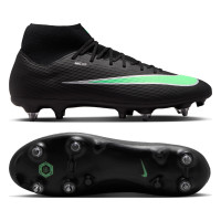 Nike Mercurial Superfly 11 Academy IJzeren-Nop Voetbalschoenen (SG) Anti-Clog Zwart Felgroen Zilvergrijs