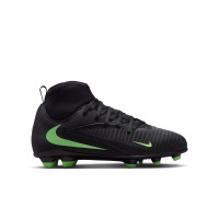 Nike Phantom 6 High Club Grass/Artificial Grass Football Boots (MG) Kids Black Bright Green
