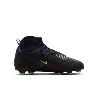 Nike Phantom 6 High Club Grass/Artificial Grass Football Boots (MG) Kids Black Bright Green