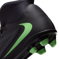 Nike Phantom 6 High Club Grass/Artificial Grass Football Boots (MG) Kids Black Bright Green