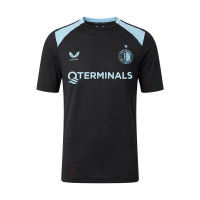 Castore Feyenoord Trainingsshirt 2026-2027 Kids Zwart Lichtblauw