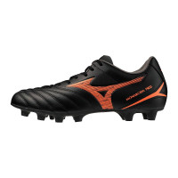 Mizuno Monarcida Neo III Select Gras Voetbalschoenen (FG) Zwart Lava Oranje
