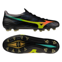 Mizuno Alpha III Elite Gras Football Boots (FG) Black Lava Orange