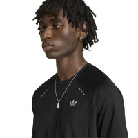 adidas Tech Trefoil Essential T-Shirt Zwart Zilver