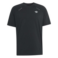 adidas Tech Trefoil Essential T-Shirt Zwart Zilver