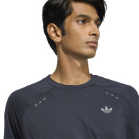 adidas Tech Trefoil Essential T-Shirt Dark Grey Silver