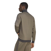adidas Classic Trainingspak Full-Zip Donkerbruin Donkergrijs