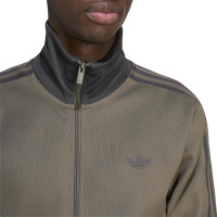 adidas Classic Trainingsjack Donkerbruin Donkergrijs