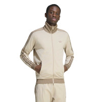 adidas Classic Full-Zip Tracksuit Beige Brown