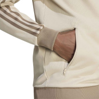 adidas Classic Full-Zip Tracksuit Beige Brown