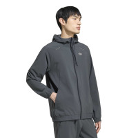 adidas Tech Essential Woven Trainingsjack Donkergrijs Zilver
