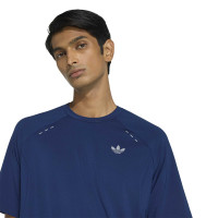 adidas Tech Trefoil Essential T-Shirt Donkerblauw Zilver