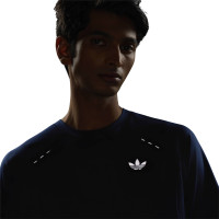 adidas Tech Trefoil Essential T-Shirt Donkerblauw Zilver