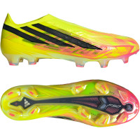 adidas F50 Hyperfast Elite Too Light Laceless Grass Football Boots (FG) Neon Yellow Black Pink