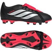 adidas Predator Club FT Gazon Naturel Artificiel Chaussures de Foot (MG) Enfants Noir Blanc Rouge