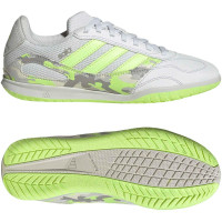 adidas Super Sala III Zaalvoetbalschoenen (IN) Kids Lichtgrijs Lichtgroen Lime