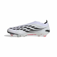 adidas Predator Elite Veterloze Gras Voetbalschoenen (FG) Wit Zwart Roze