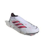 adidas Predator Elite Veterloze Gras Voetbalschoenen (FG) Wit Zwart Roze