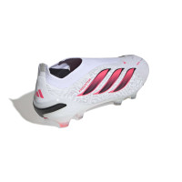 adidas Predator Elite Veterloze Gras Voetbalschoenen (FG) Wit Zwart Roze