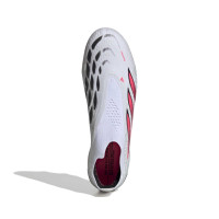 adidas Predator Elite Veterloze Gras Voetbalschoenen (FG) Wit Zwart Roze