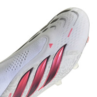 adidas Predator Elite Veterloze Gras Voetbalschoenen (FG) Wit Zwart Roze