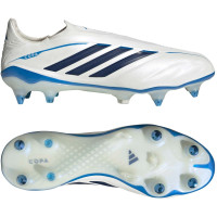 adidas Copa Pure IV Elite Sans Lacets Crampons Vissés Chaussures de Foot (SG) Blanc Bleu Bleu Foncé