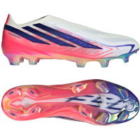 adidas F50 Hyperfast Elite Laceless Grass Football Boots (FG) White Purple Pink