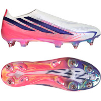 adidas F50 Hyperfast Elite Veterloze IJzeren-Nop Voetbalschoenen (SG) Wit Paars Roze