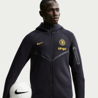 Nike Chelsea Tech Fleece Tracksuit 2026-2027 Black Golden Yellow